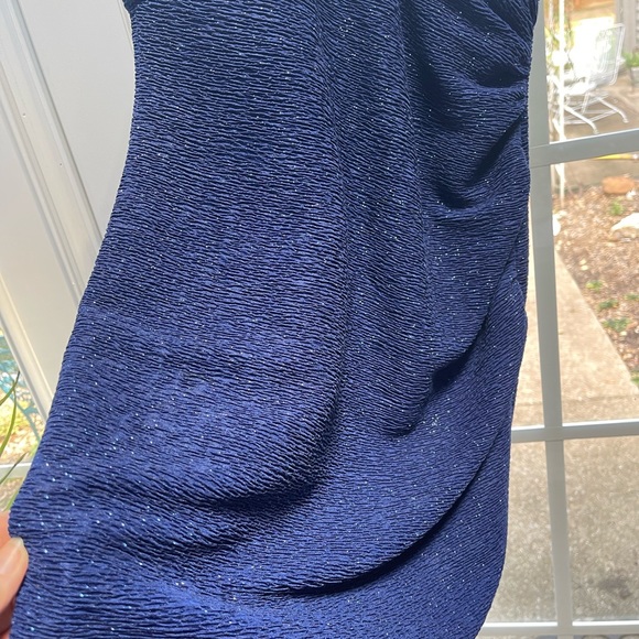 Eliza J Blue Sparkle Halter Neck Dress 8 - Picture 4 of 5